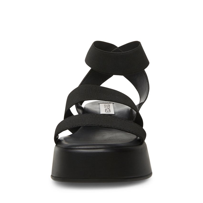 Black Steve Madden Sashes Women's Platform Sandals | PH 7028MLF